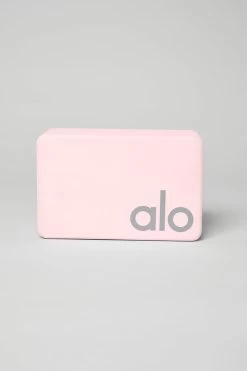 Uplifting Yoga Block - Powder Pink/Silver