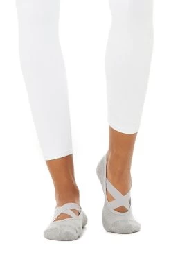 Women's Pivot Barre Sock - Dove Grey Heather