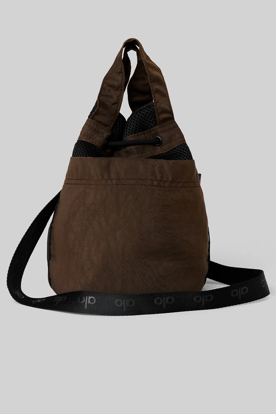 Cross Body Bucket Bag - Espresso/Black - Image 2