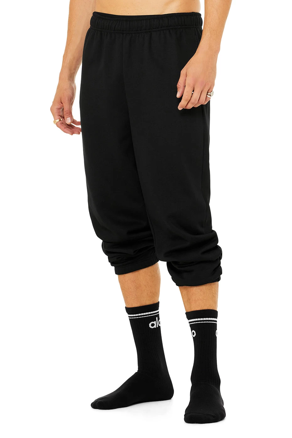 Unisex Throwback Sock - Black/White - Image 2