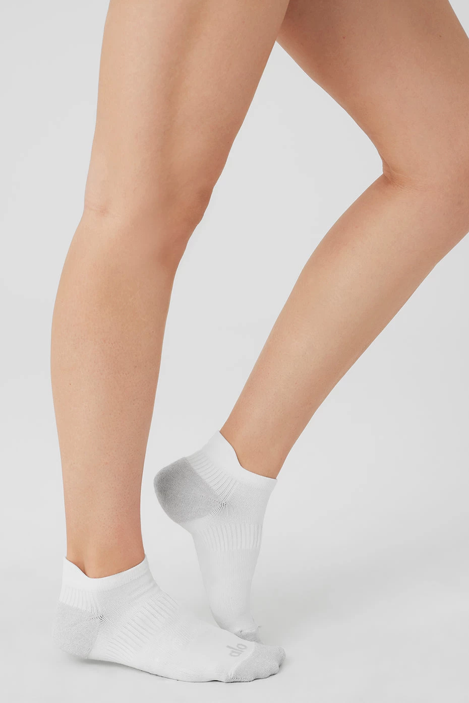 Women's Performance Tab Sock - White/Dove Grey - Image 3