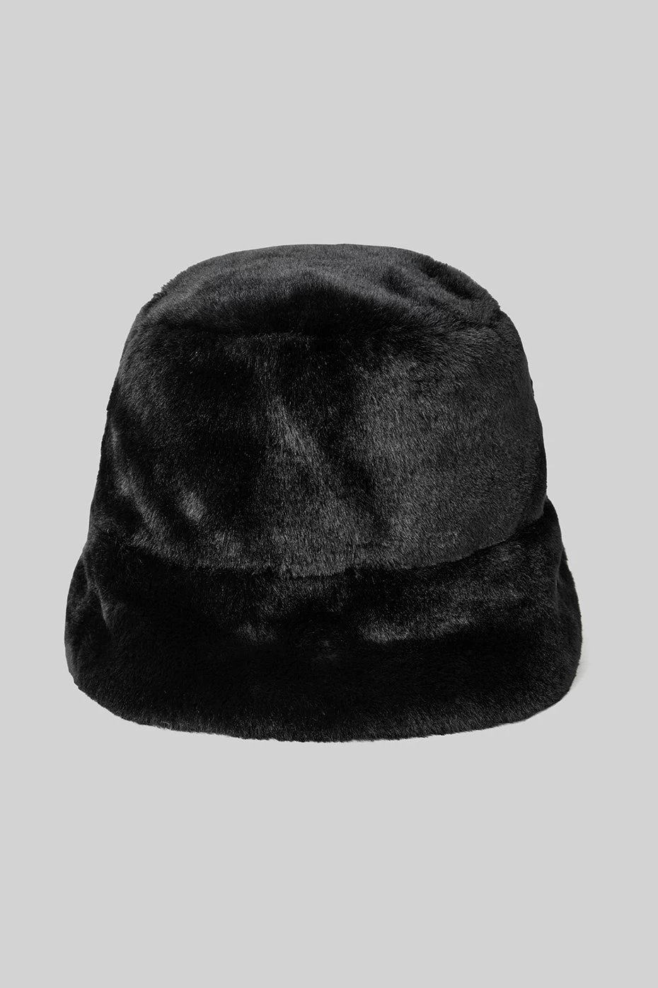 Faux Fur Bucket Hat - Black - Image 2