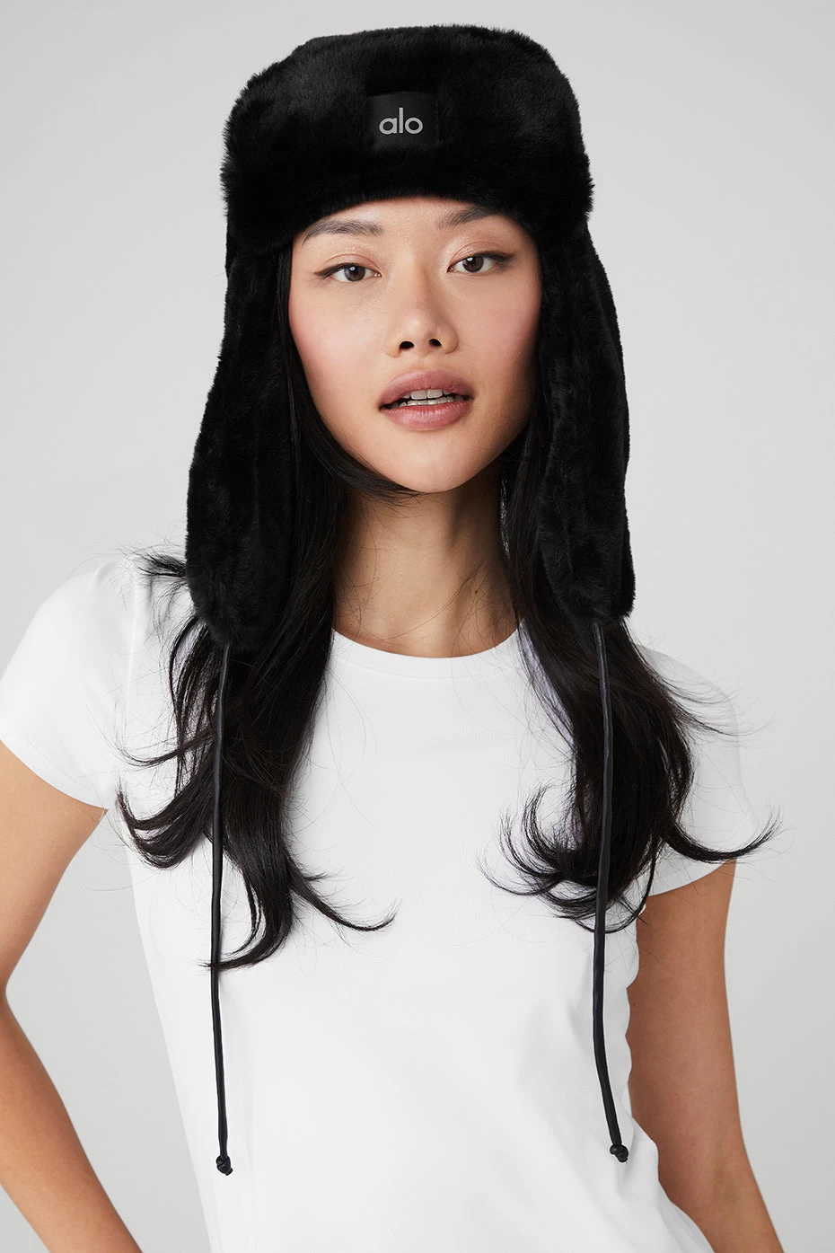 Faux Fur Polar Hat - Black - Image 3