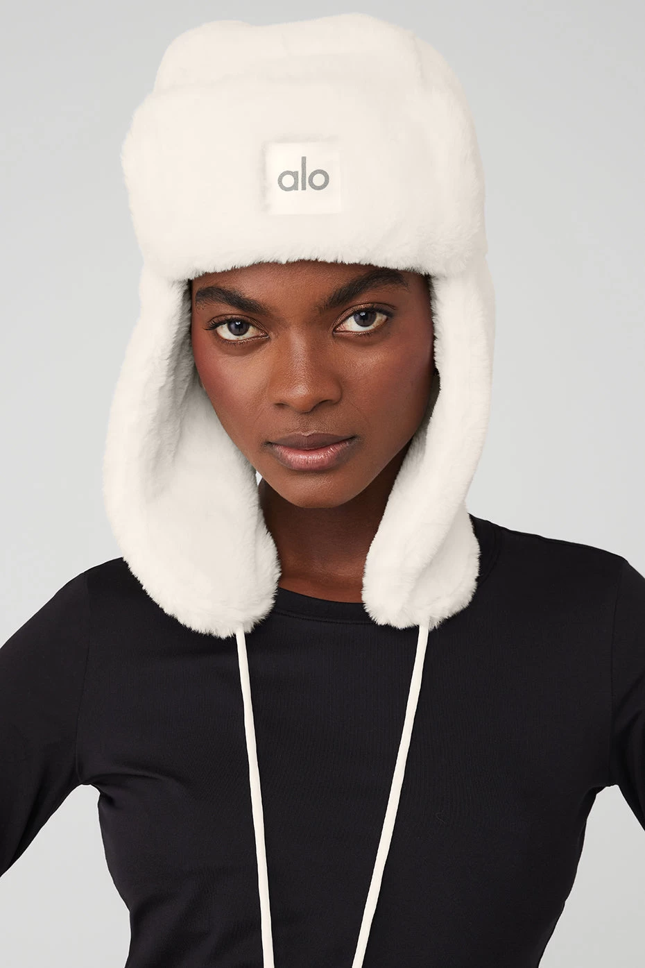 Faux Fur Polar Hat - Ivory - Image 3