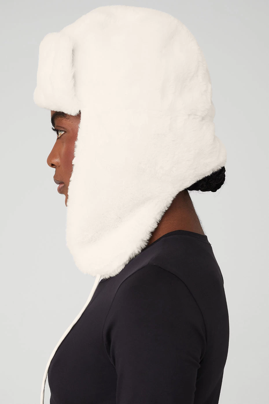 Faux Fur Polar Hat - Ivory - Image 4