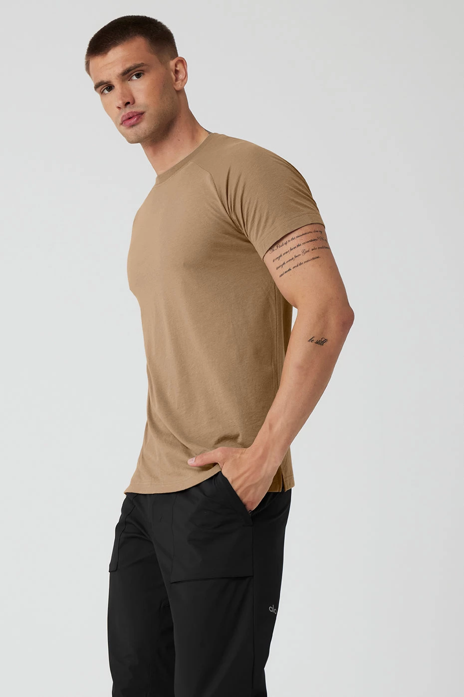 The Triumph Crew Neck Tee - Gravel - Image 3