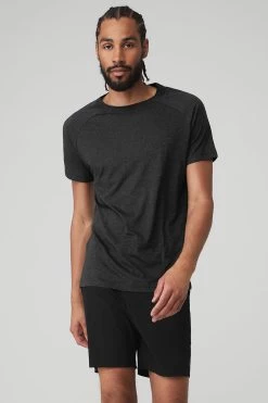 The Triumph Crew Neck Tee - Black Heather