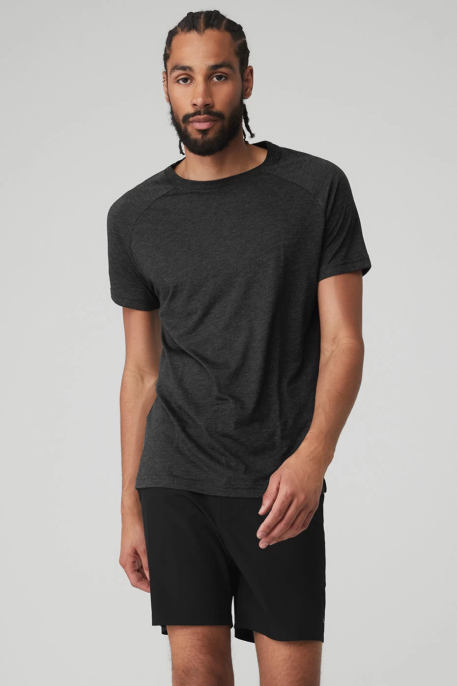 The Triumph Crew Neck Tee - Black Heather