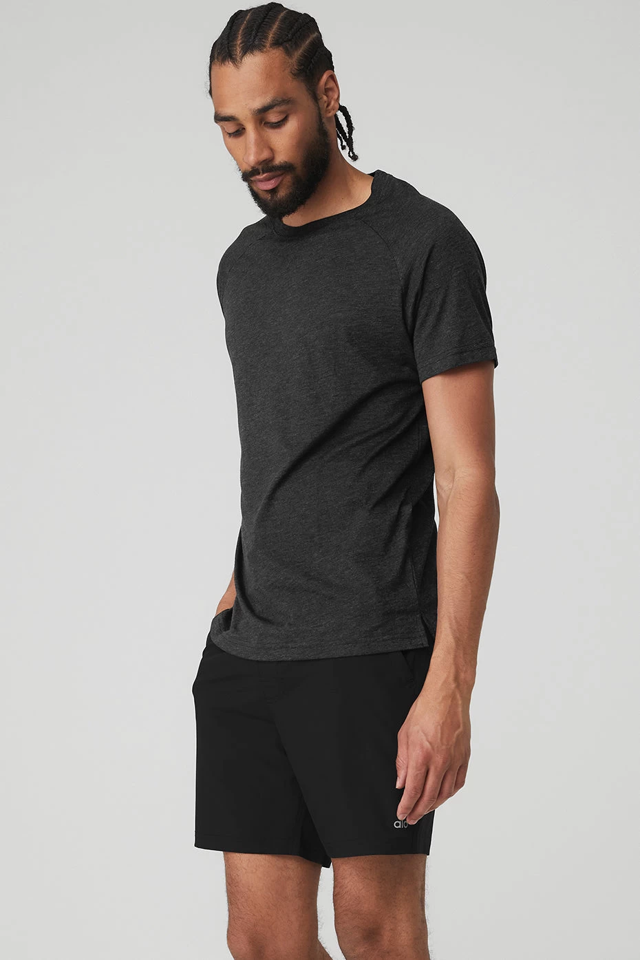 The Triumph Crew Neck Tee - Black Heather - Image 3