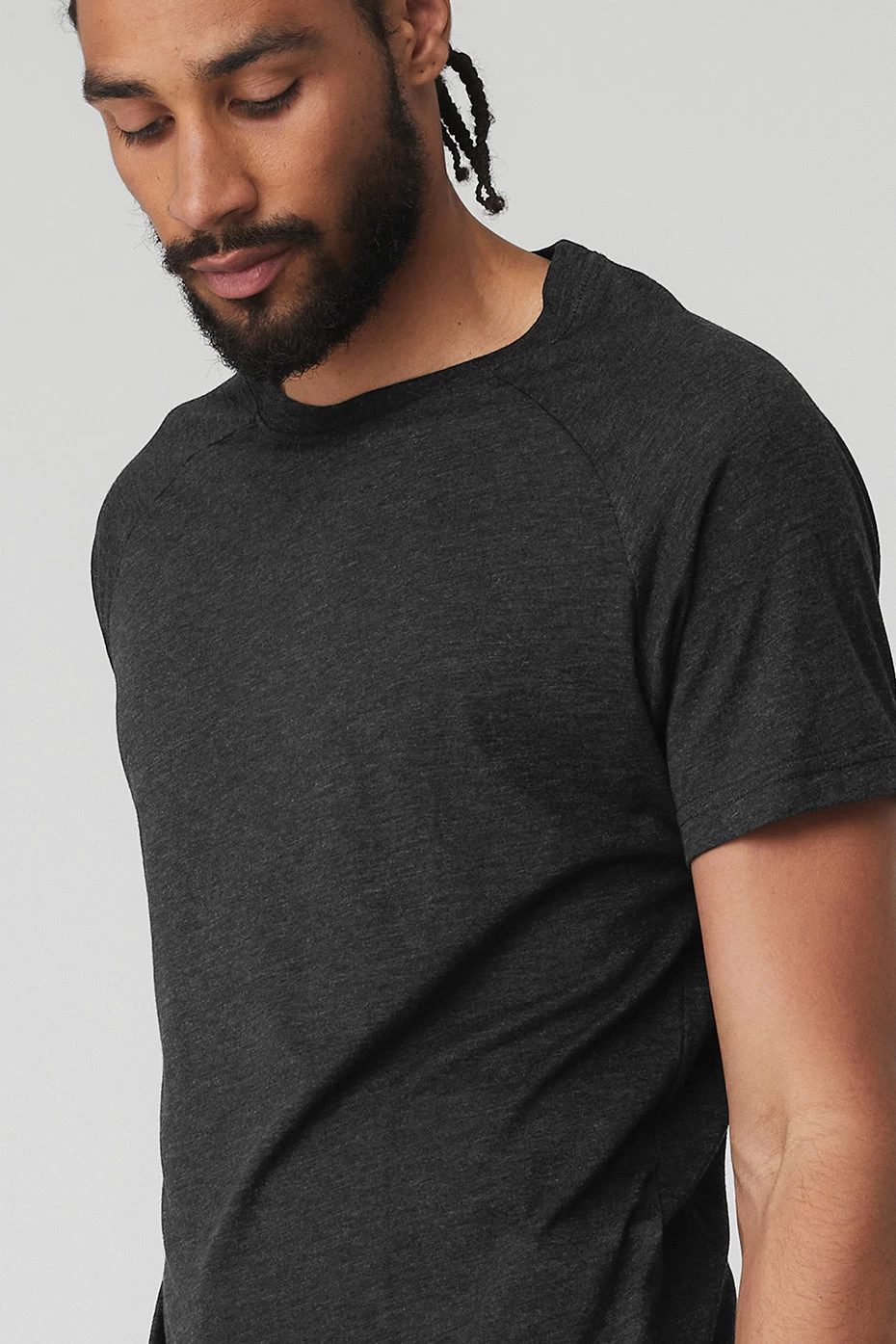 The Triumph Crew Neck Tee - Black Heather - Image 4