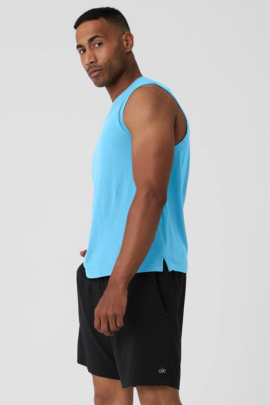 The Triumph Muscle Tank - Azure Blue - Image 3
