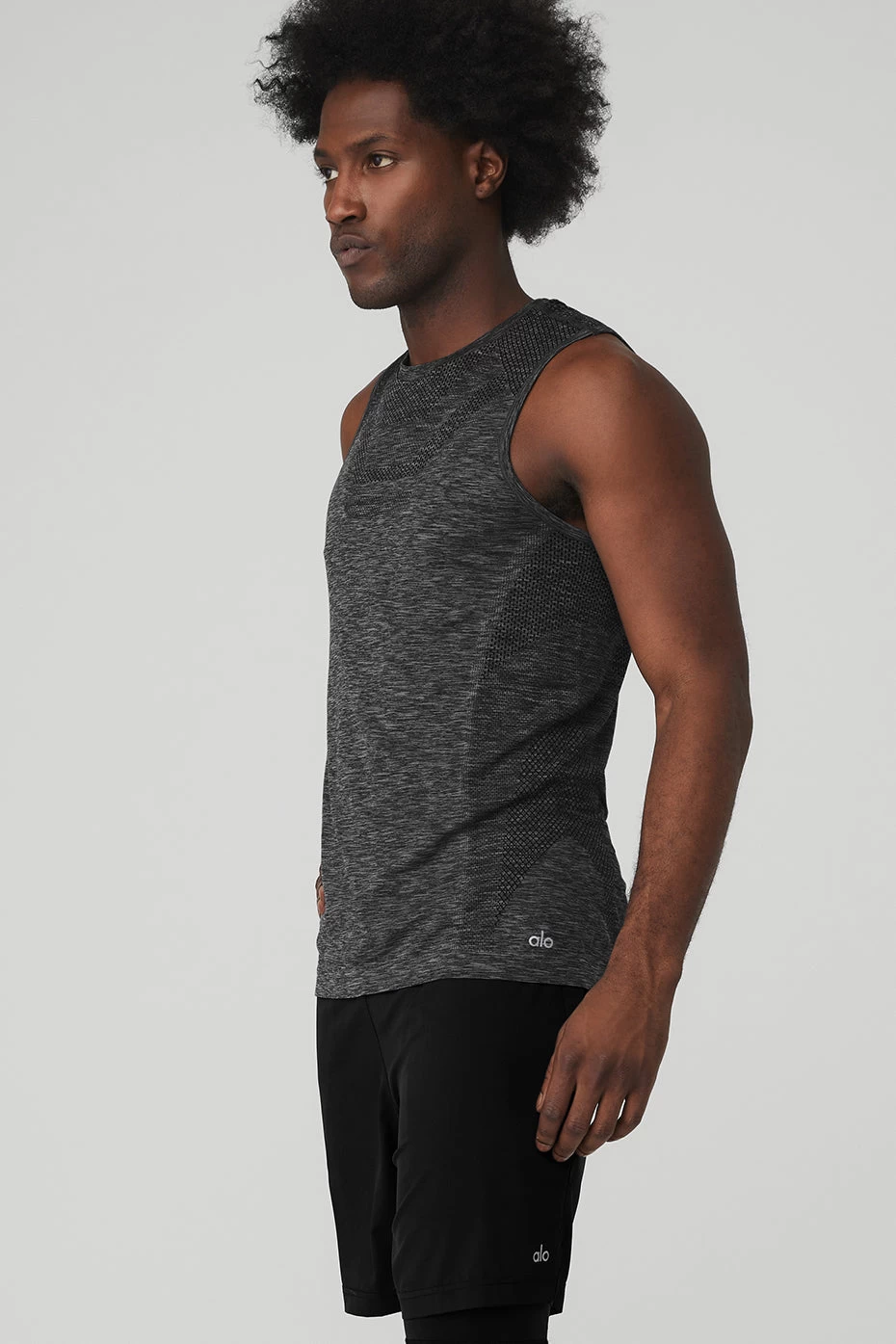 Amplify Seamless Muscle Tank - Black Heather - Image 3