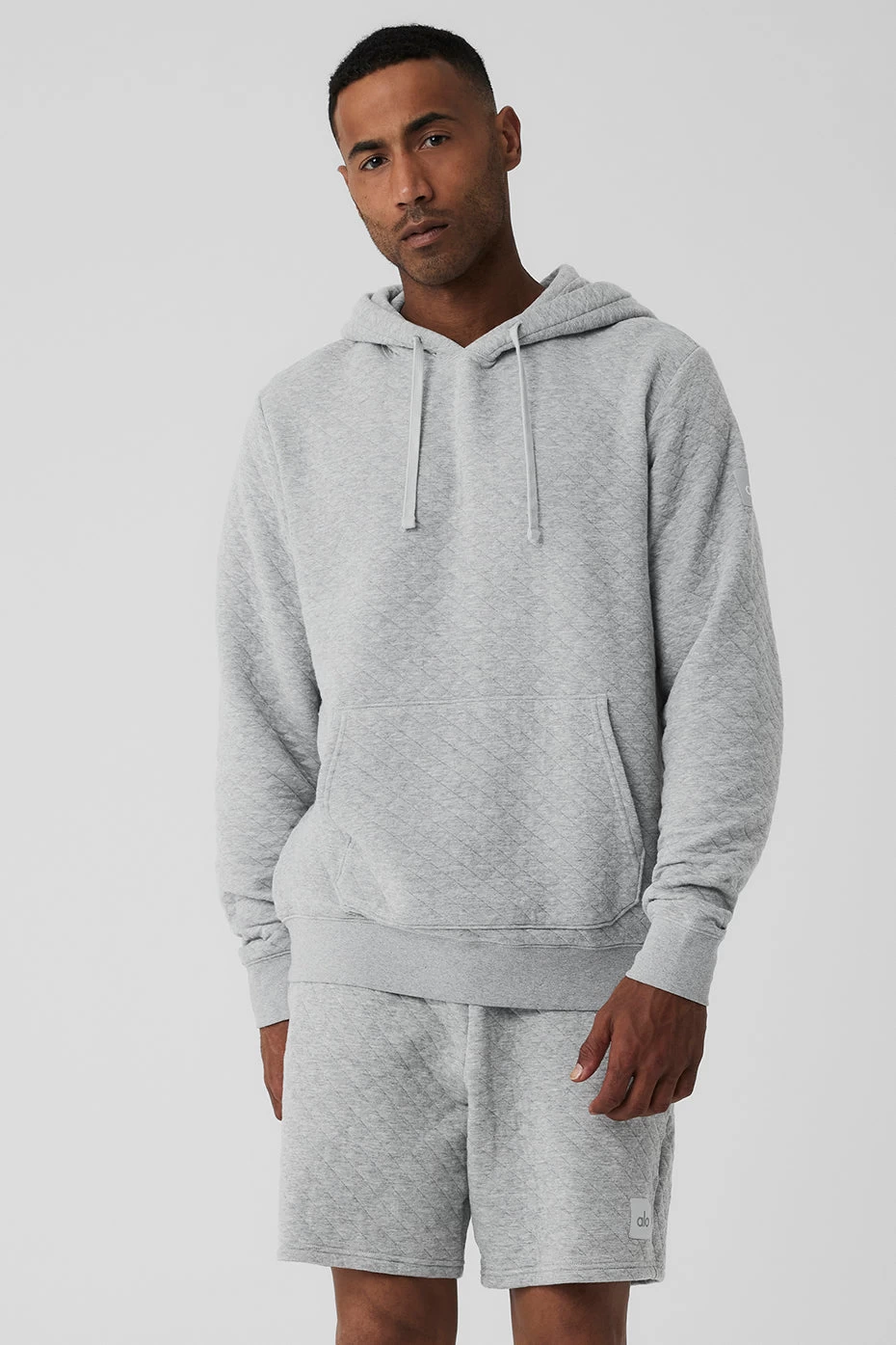 Quilted Stadium Hoodie - Athletic Heather Grey