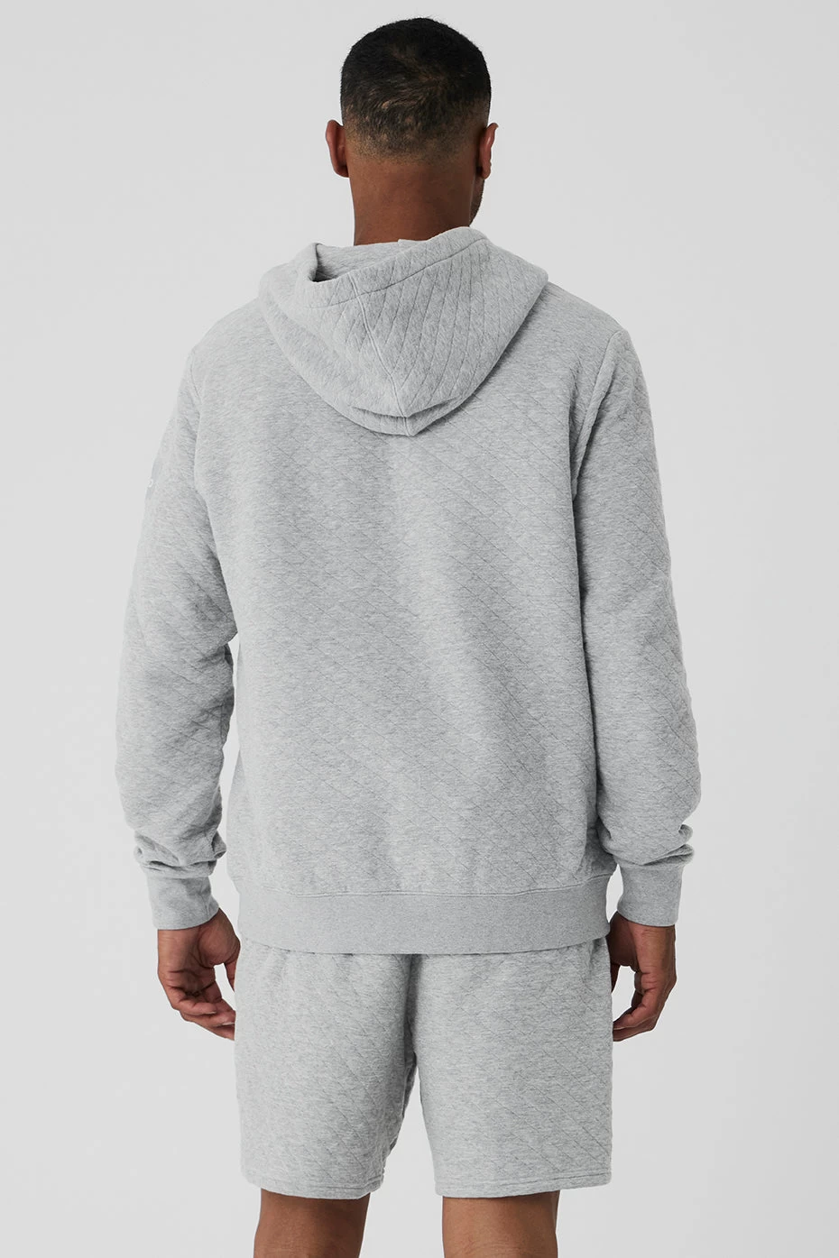 Quilted Stadium Hoodie - Athletic Heather Grey - Image 2