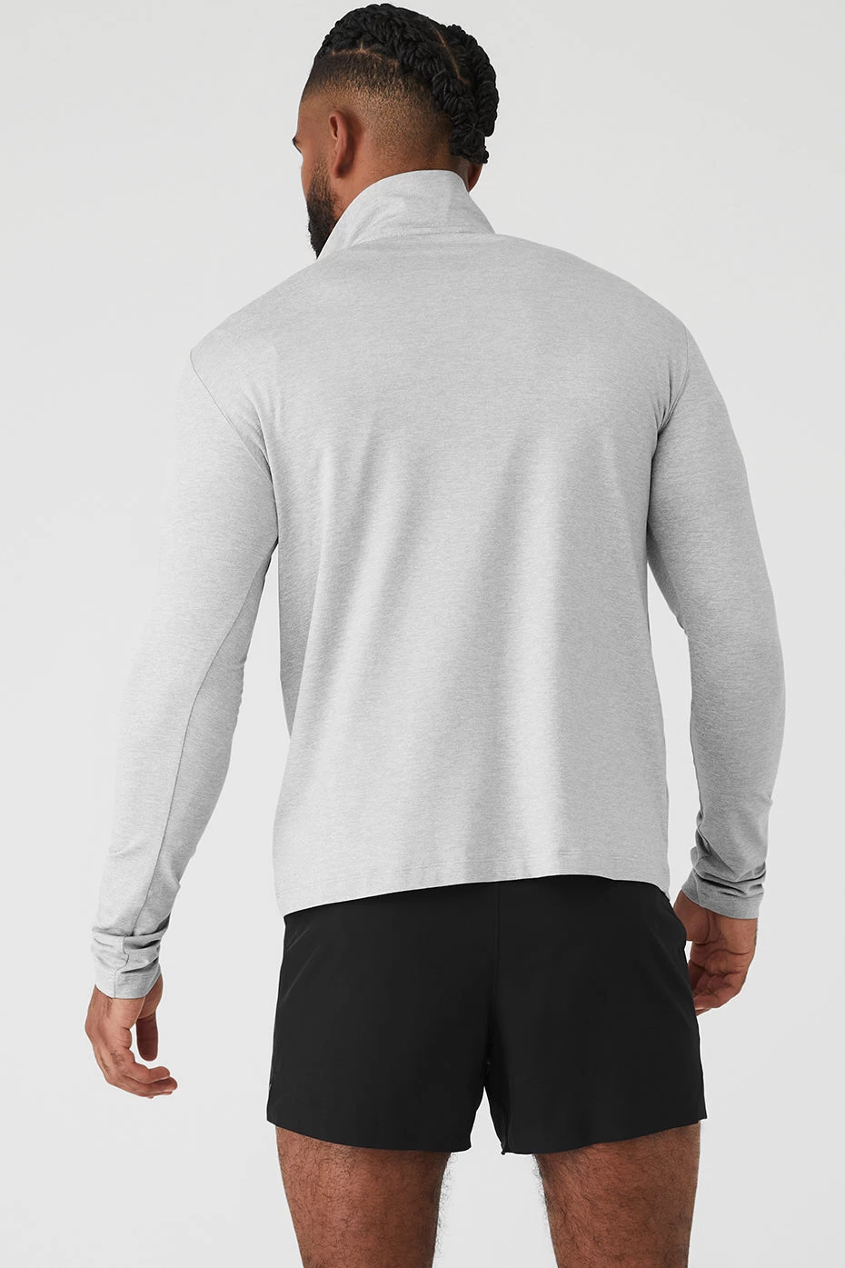 Conquer 1/4 Zip Reform Long Sleeve - Athletic Heather Grey - Image 2