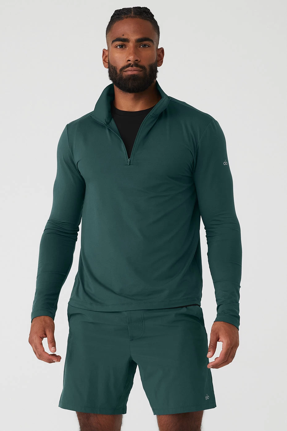 Conquer 1/4 Zip Reform Long Sleeve - Midnight Green