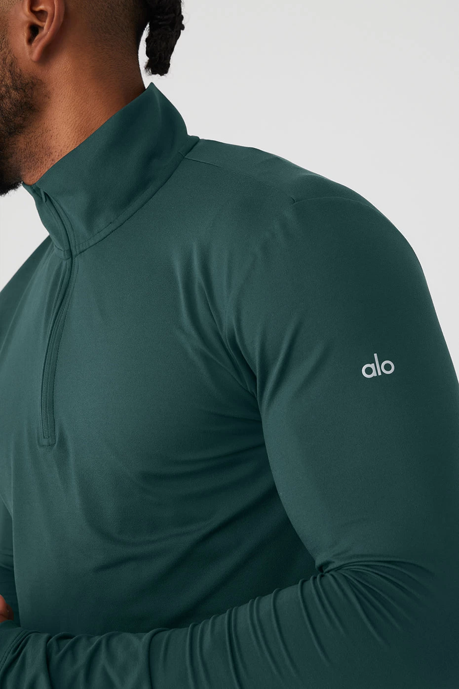 Conquer 1/4 Zip Reform Long Sleeve - Midnight Green - Image 4