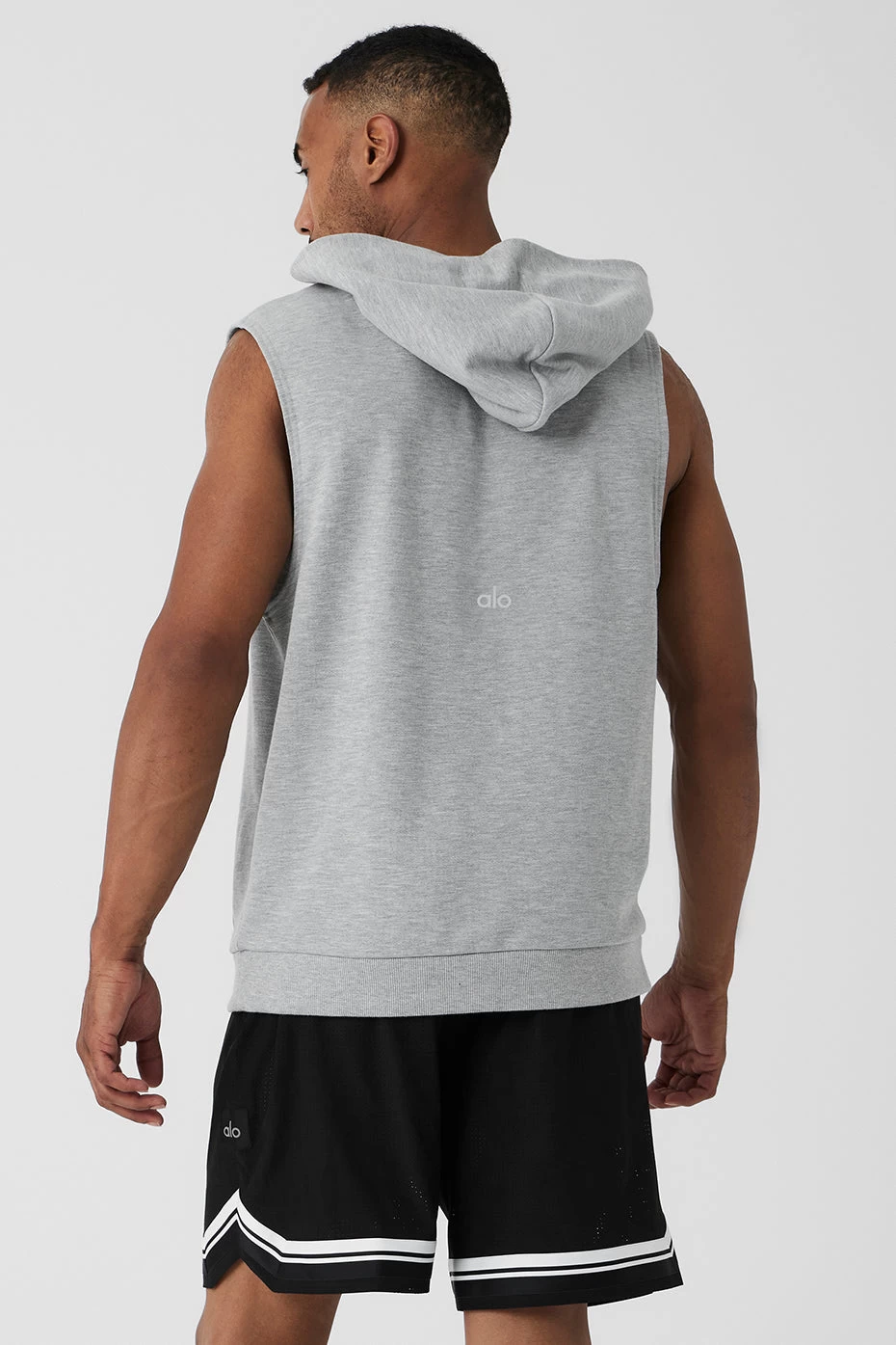 Chill Sleeveless Hoodie - Athletic Heather Grey - Image 2