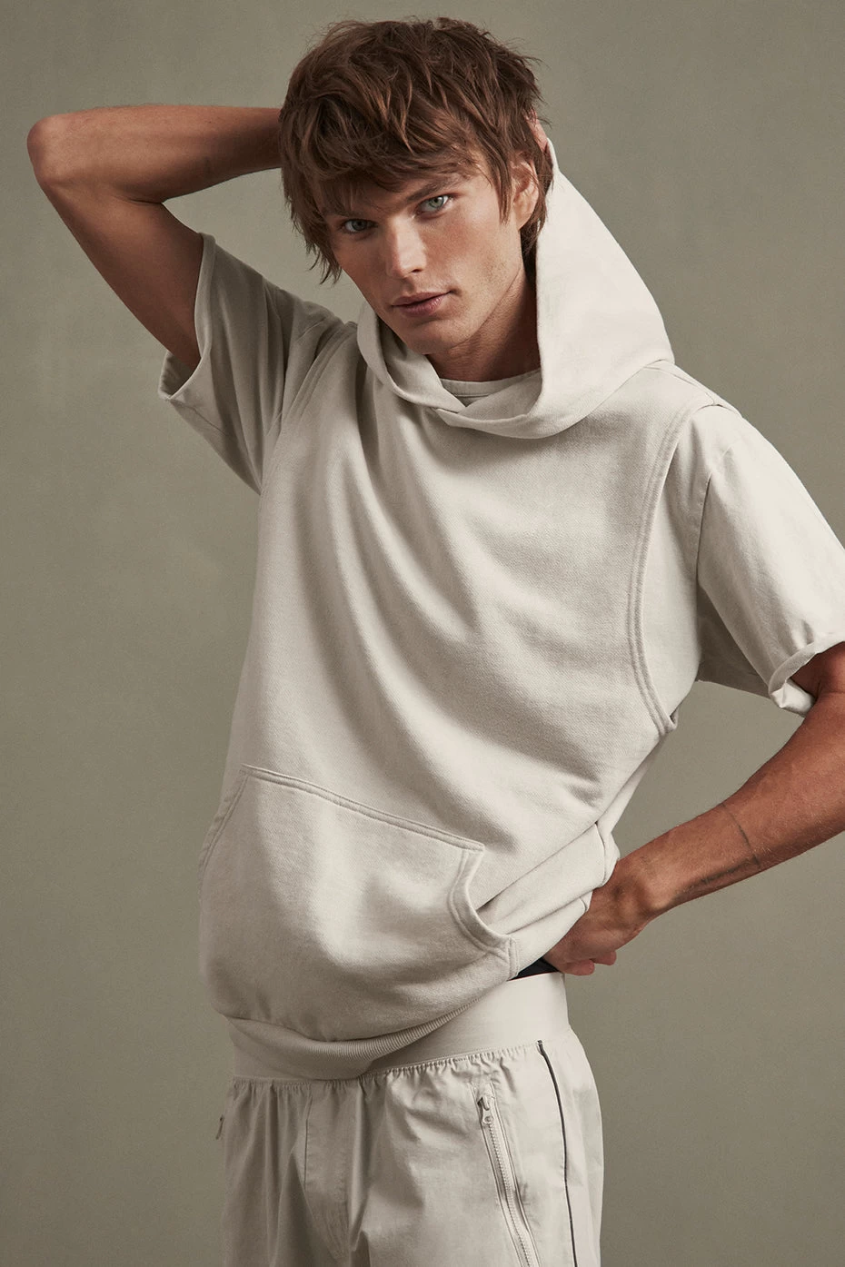 Chill Sleeveless Hoodie - Bone - Image 5