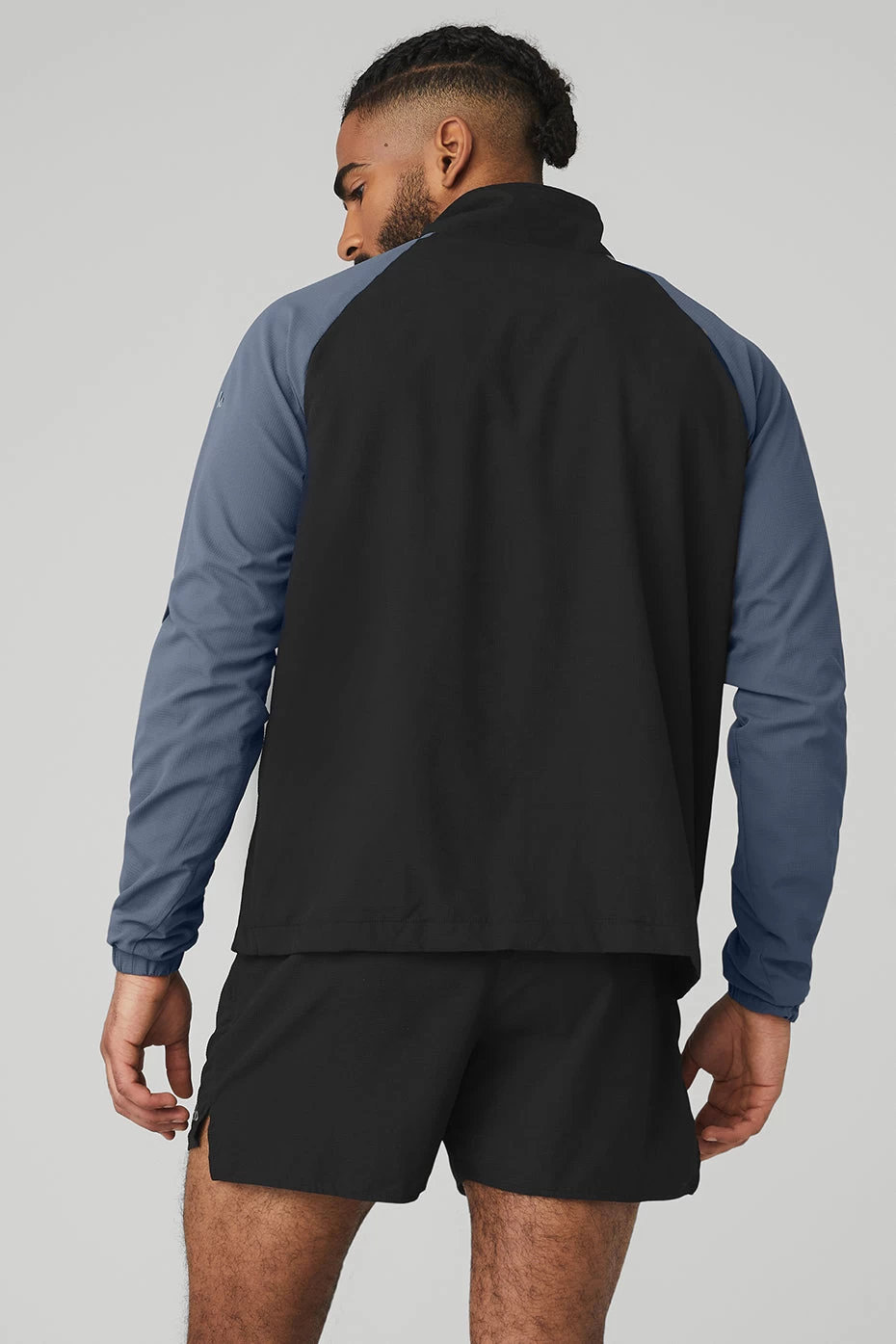 Ripstop 1/4 Zip On-Set Jacket - Black/Bluestone - Image 2