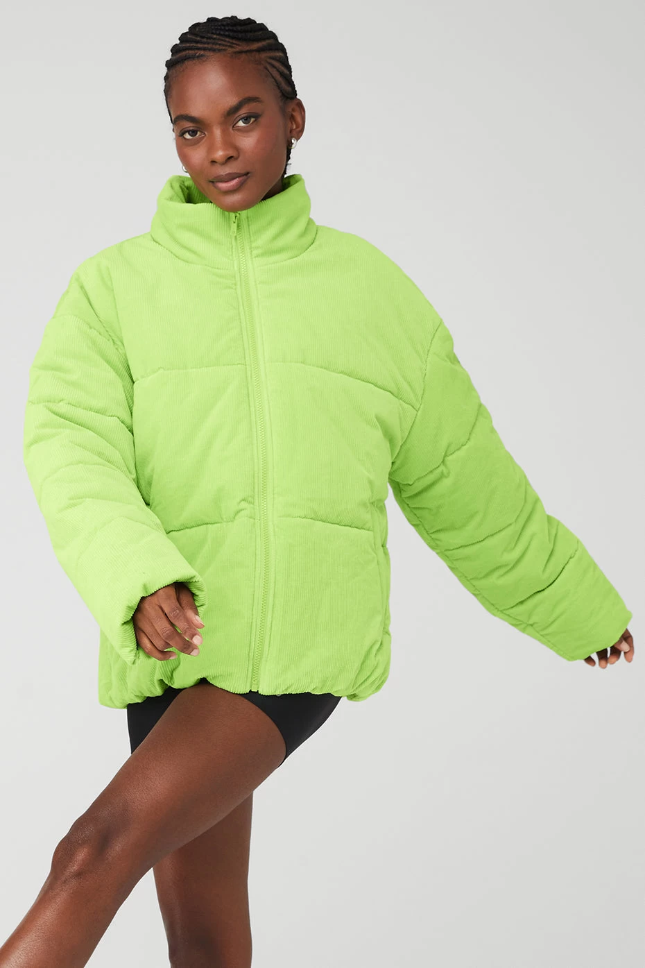 Corduroy Stage Puffer - Celery - Image 4