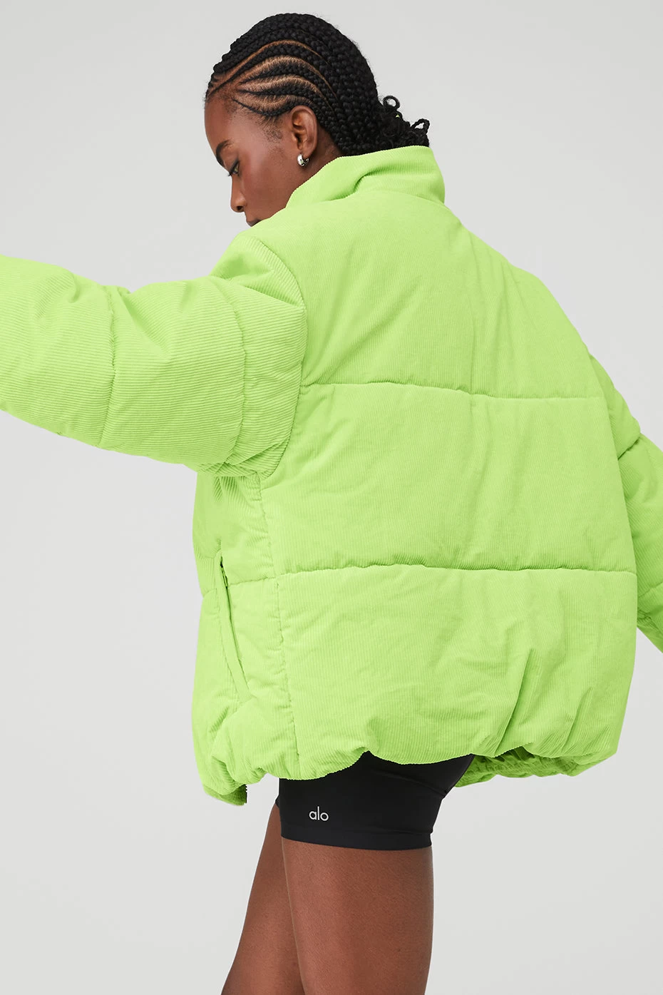Corduroy Stage Puffer - Celery - Image 2