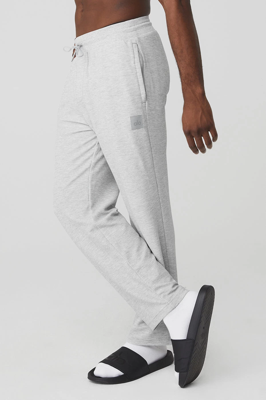 Micro Waffle Fast Break Sweatpant - Athletic Heather Grey - Image 3