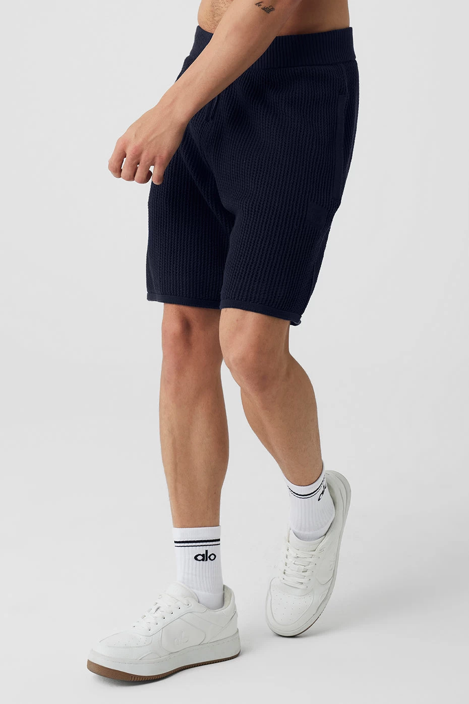 Open-Knit Short - Navy - Image 3