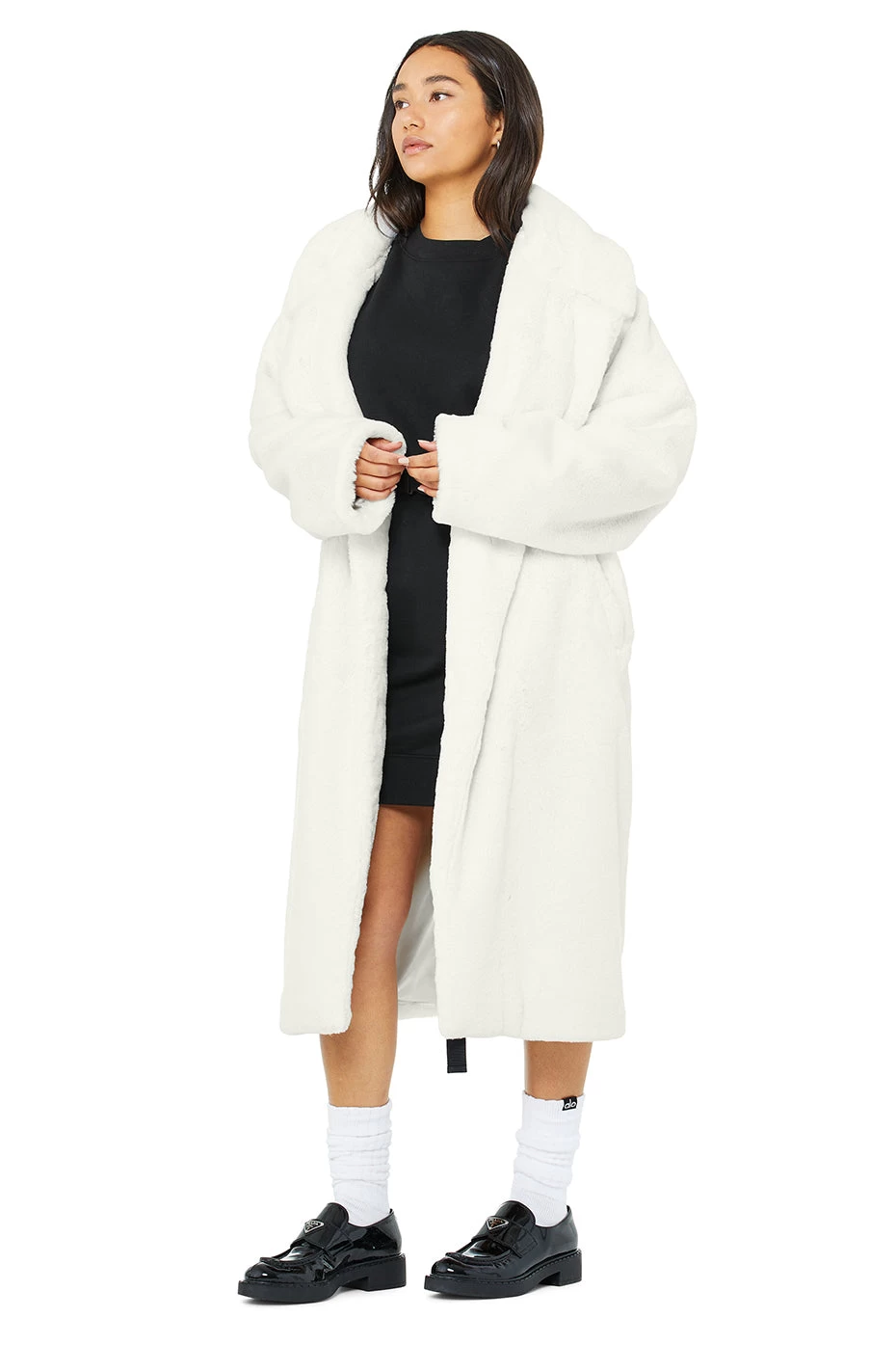 Oversized Faux Fur Trench - Ivory - Image 7