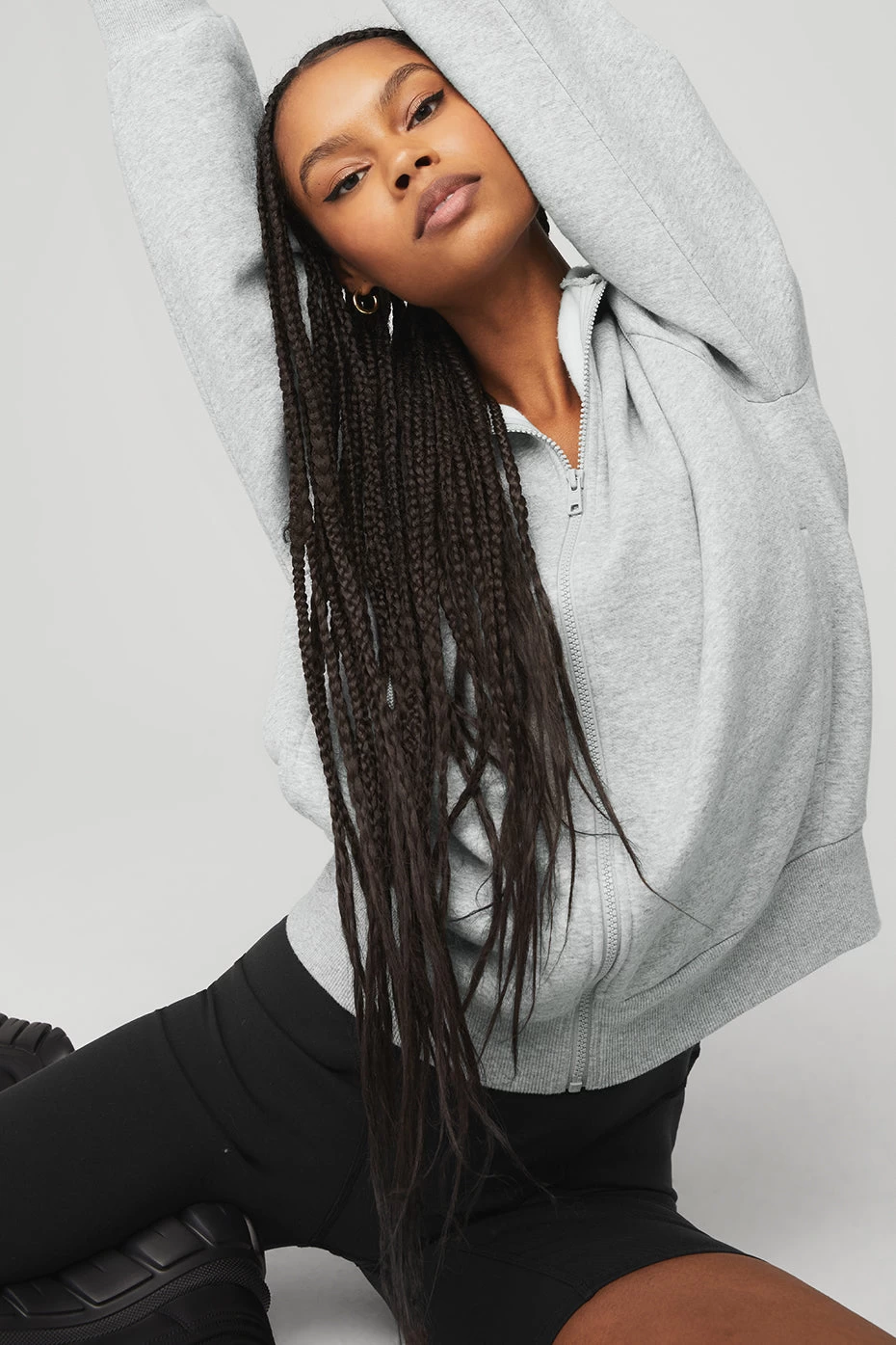 Everyday Full Zip Hoodie - Athletic Heather Grey - Image 4