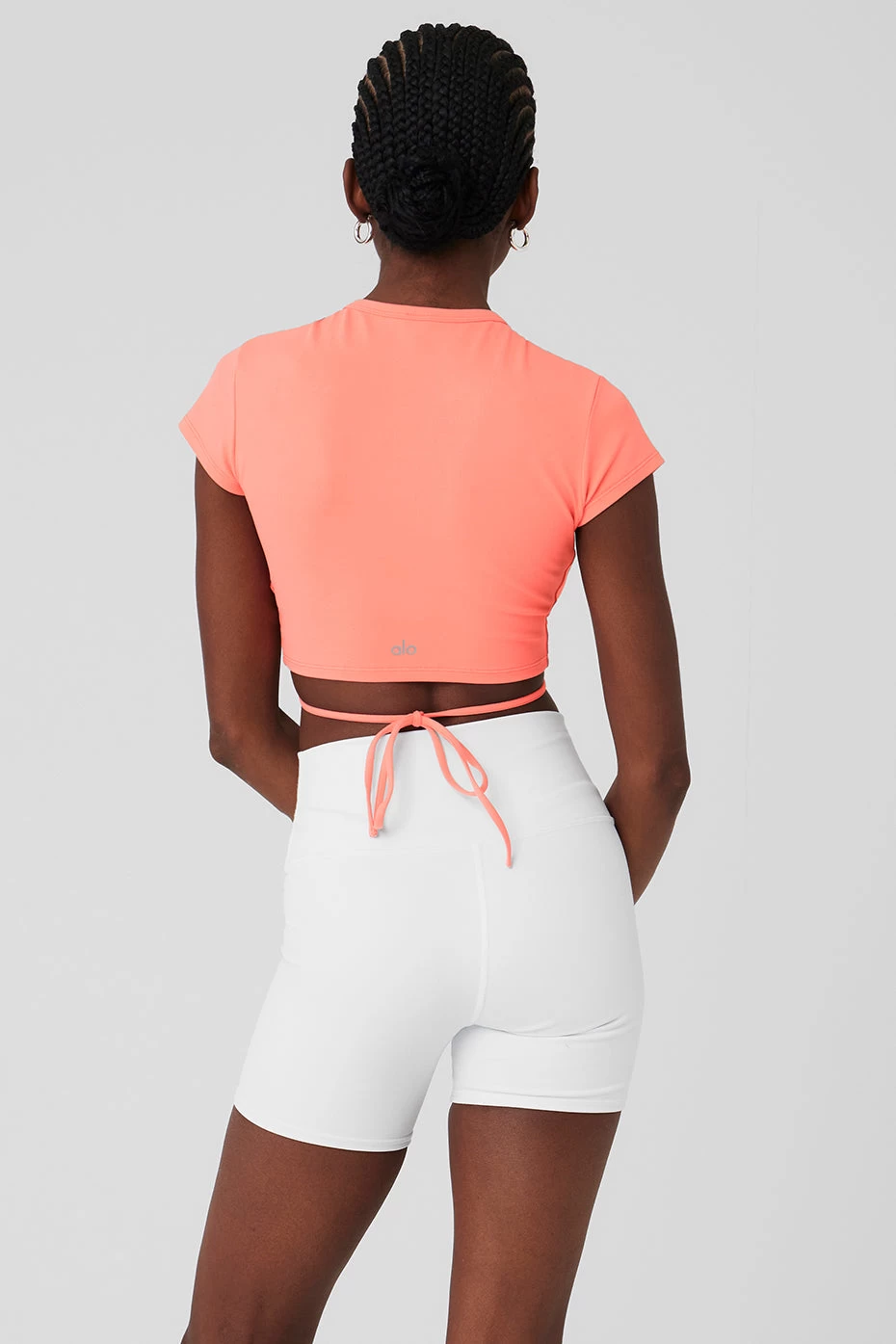 Airbrush Criss Cross Short Sleeve - Candy Orange - Image 2