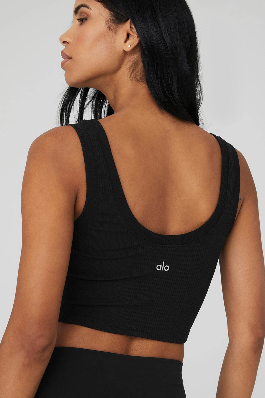 Ribbed Wellness Tank - Black - Image 5