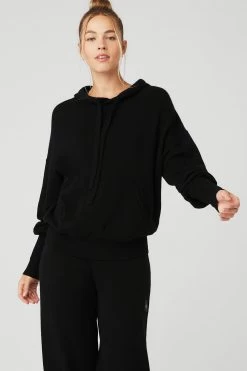Cashmere Jet Set Hoodie - Black