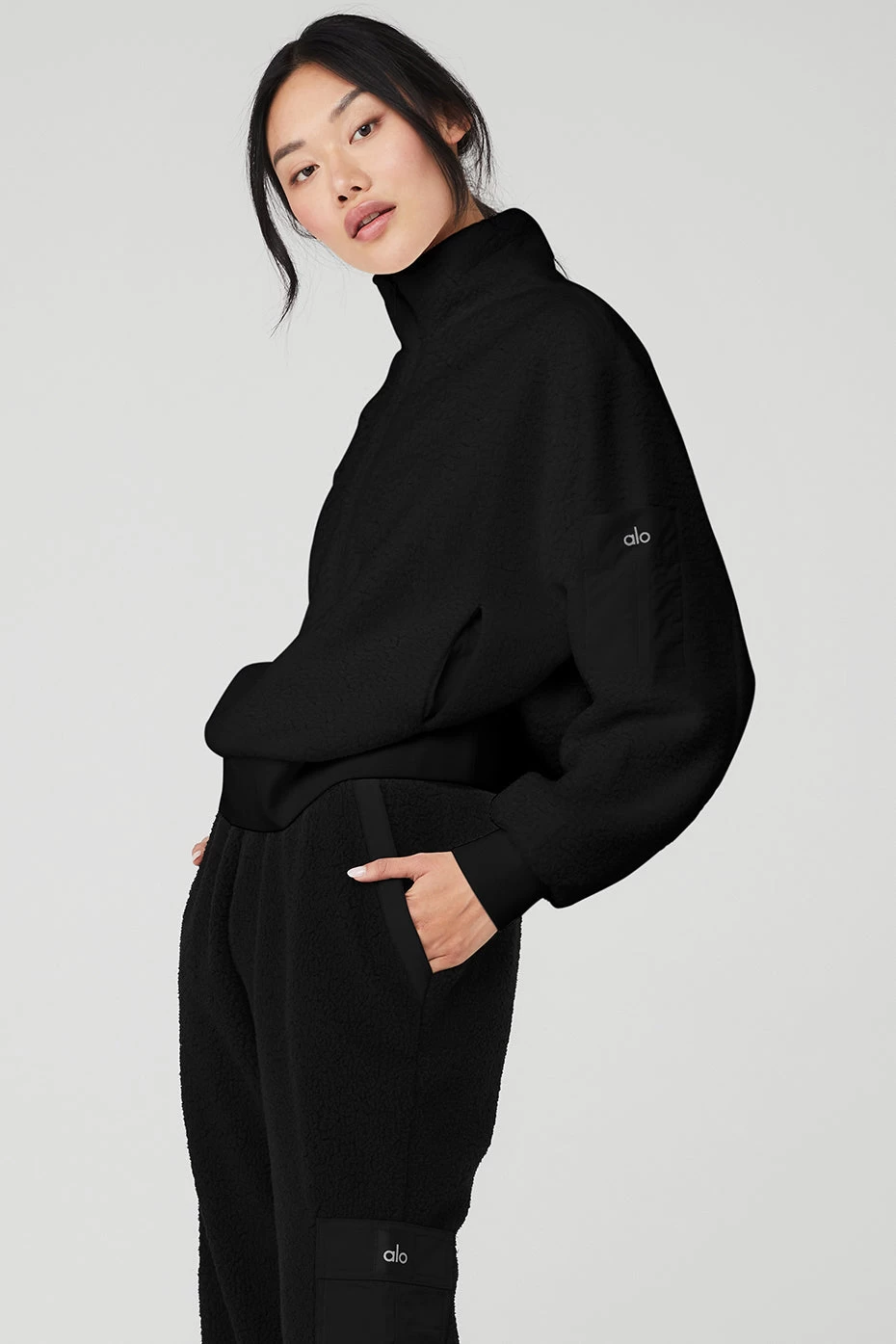 Micro Sherpa Solstice Coverup - Black - Image 3