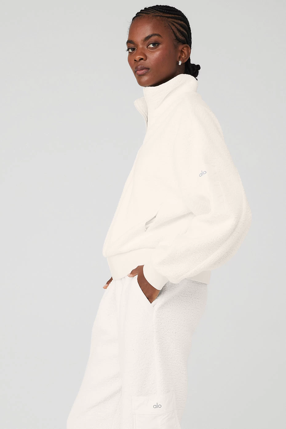 Micro Sherpa Solstice Coverup - Ivory - Image 3