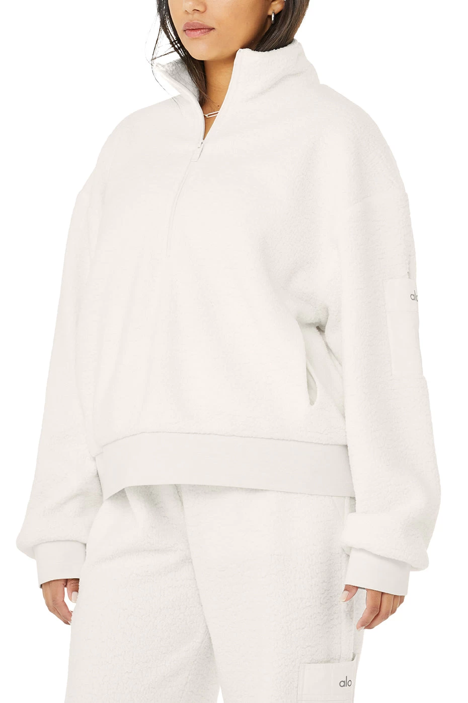 Micro Sherpa Solstice Coverup - Ivory - Image 8