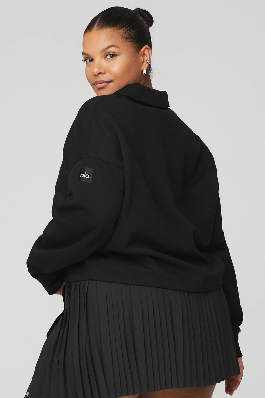 Polo Henley Pullover - Black - Image 6