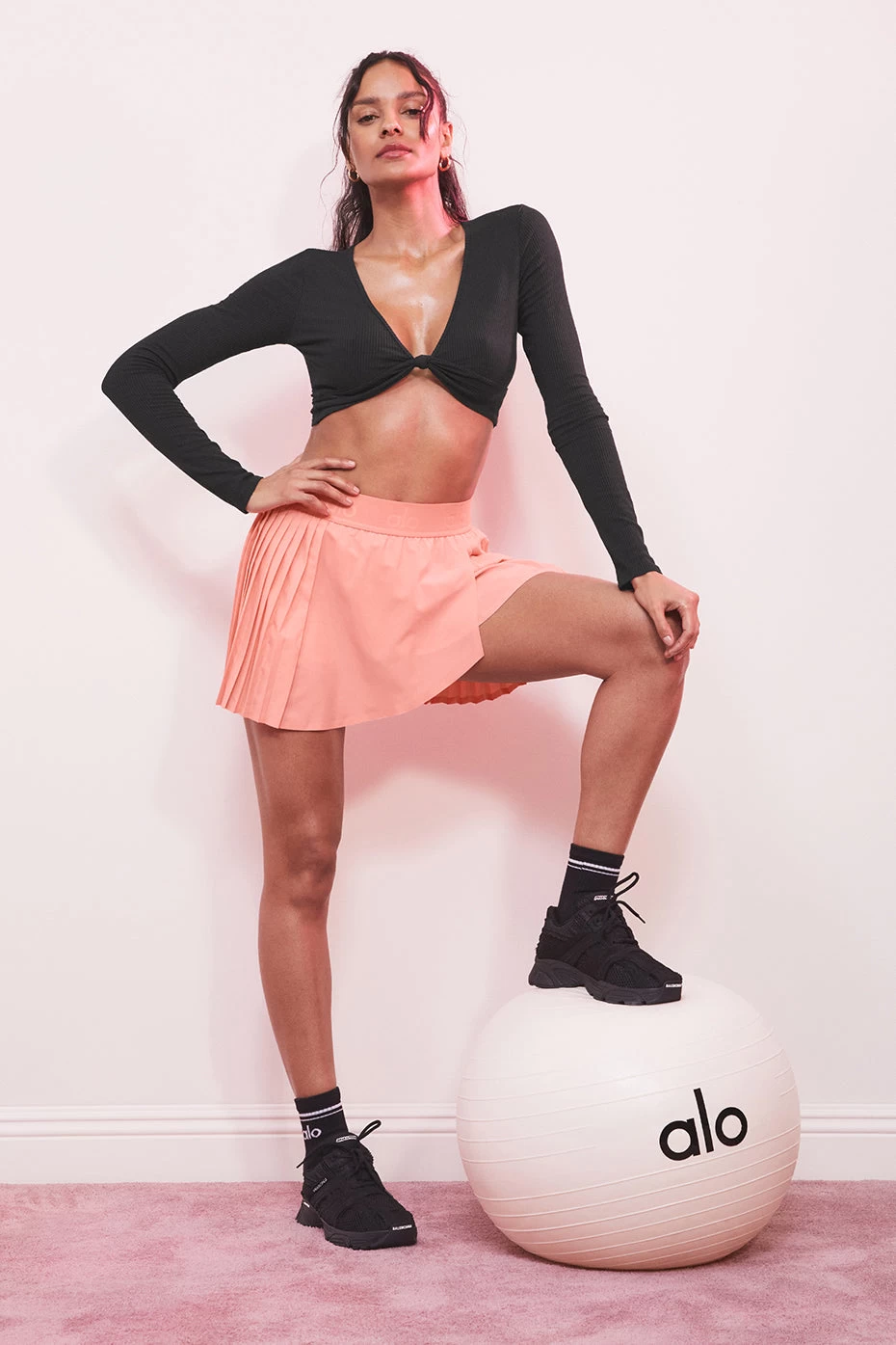 Ribbed Knotty Long Sleeve - Black - Image 9