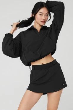 Cropped Elevation Coverup - Black