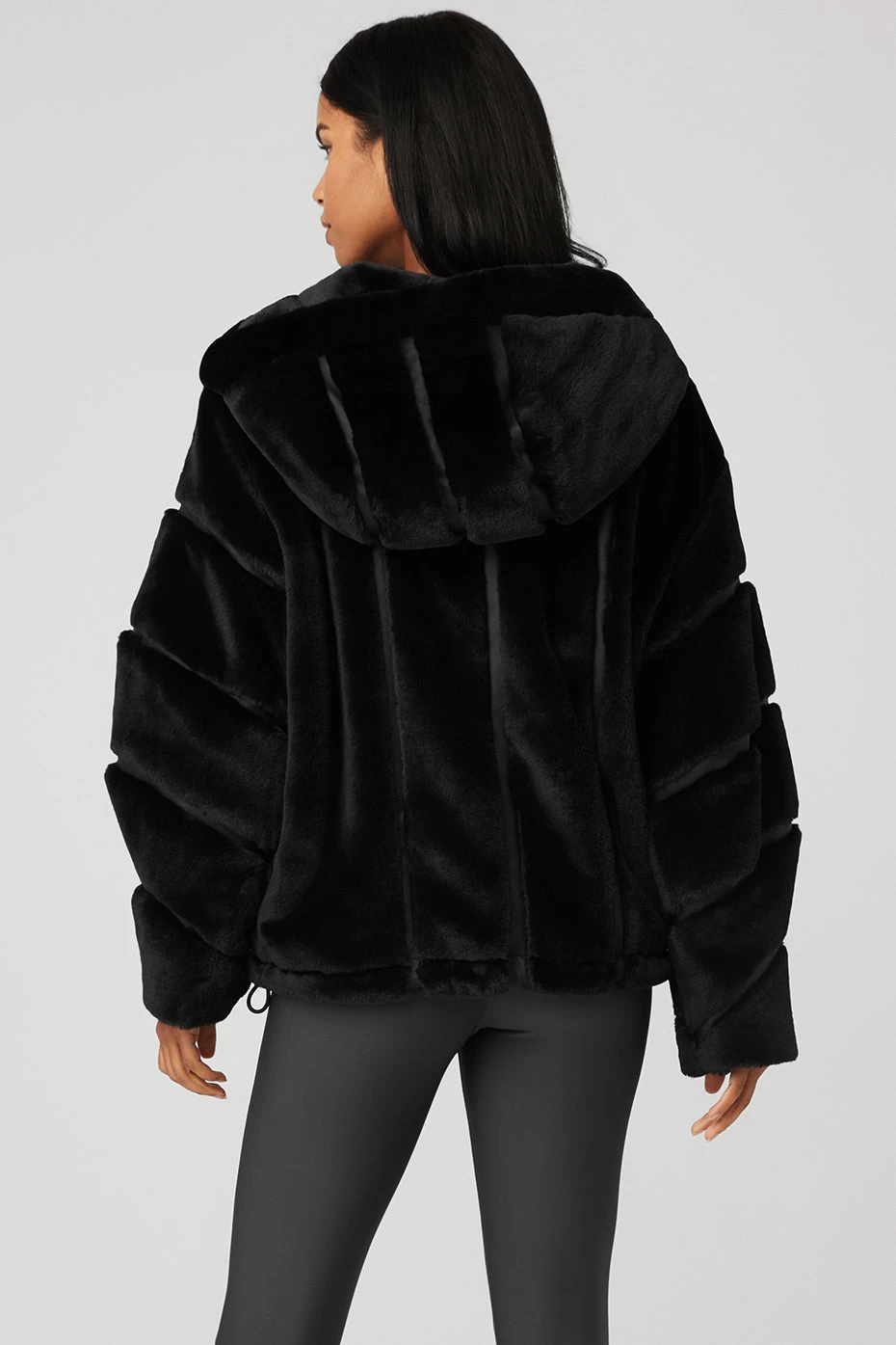 Knock Out Faux Fur Jacket - Black - Image 2