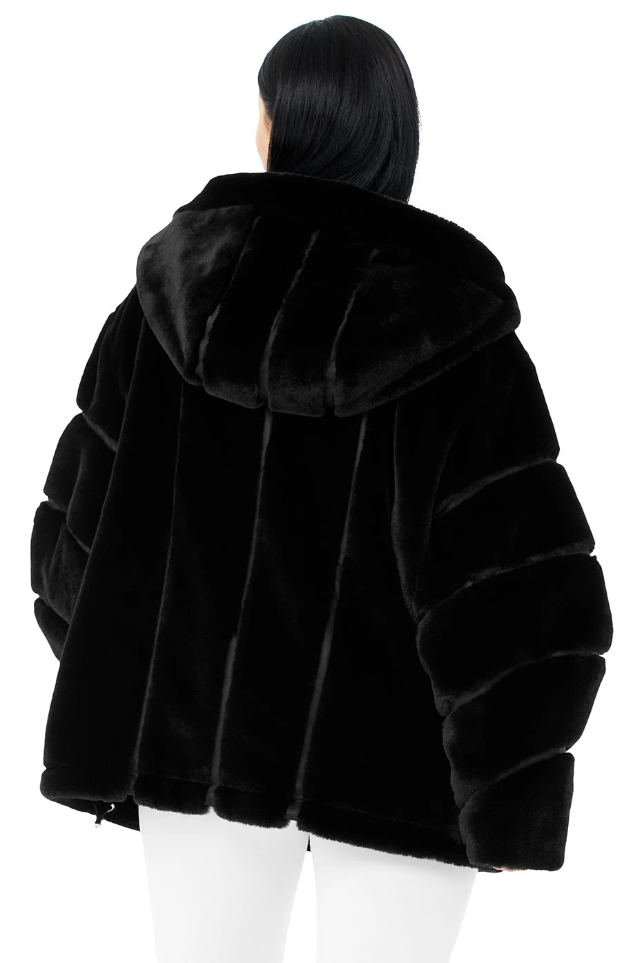Knock Out Faux Fur Jacket - Black - Image 7