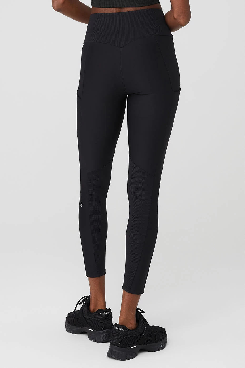 Ribbed Airlift High-Waist 7/8 Enchanted Legging - Black - Image 2