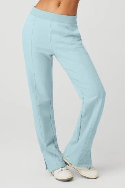 High-Waist Free Time Straight Leg Sweatpant - Chalk Blue