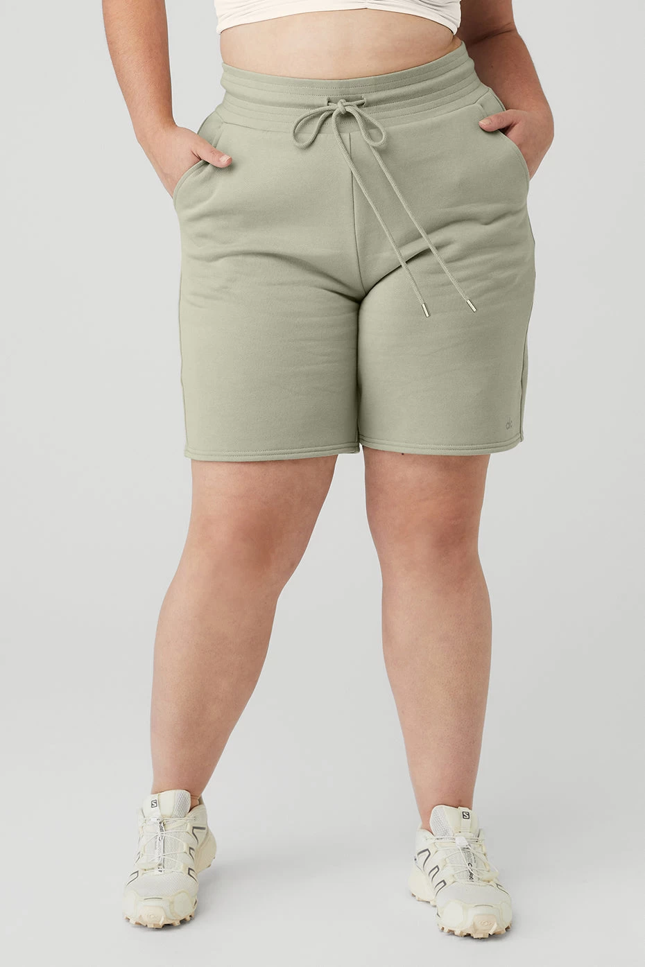 High-Waist Easy Sweat Short - Limestone - Image 5