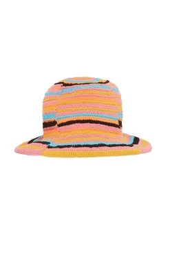 Alo X Tropic Of C Crochet Bucket Hat - Sunset Stripe