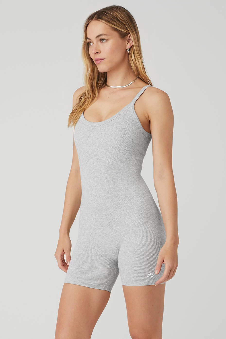 Seamless Ribbed Mellow Onesie - Athletic Heather Grey - Image 3