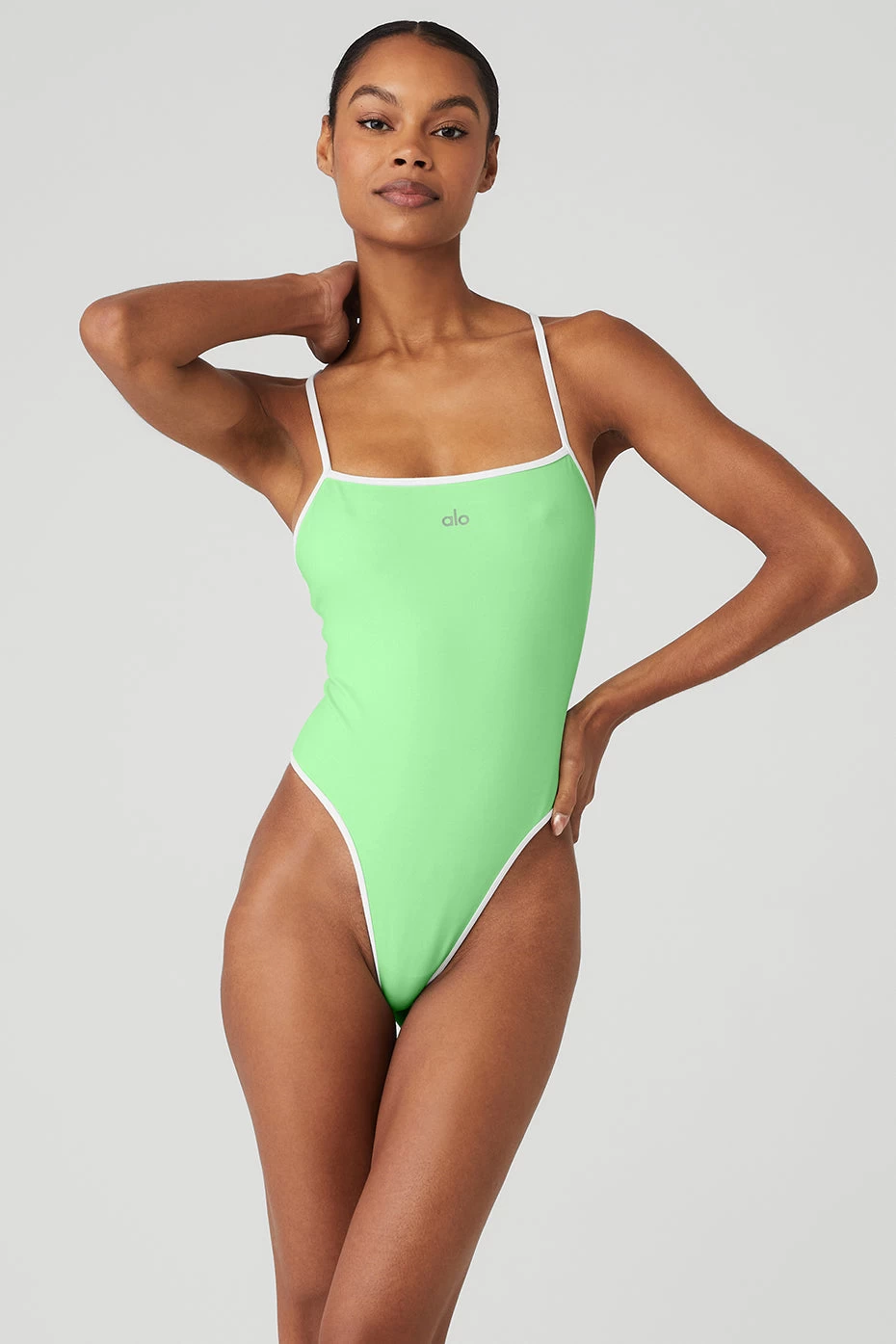 Ivy League Bodysuit - Ultramint/White