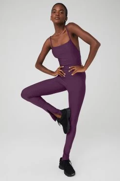 Airlift Disco Daze Onesie - Dark Plum
