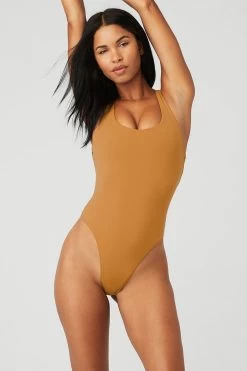Sleek Back Bodysuit - Toffee