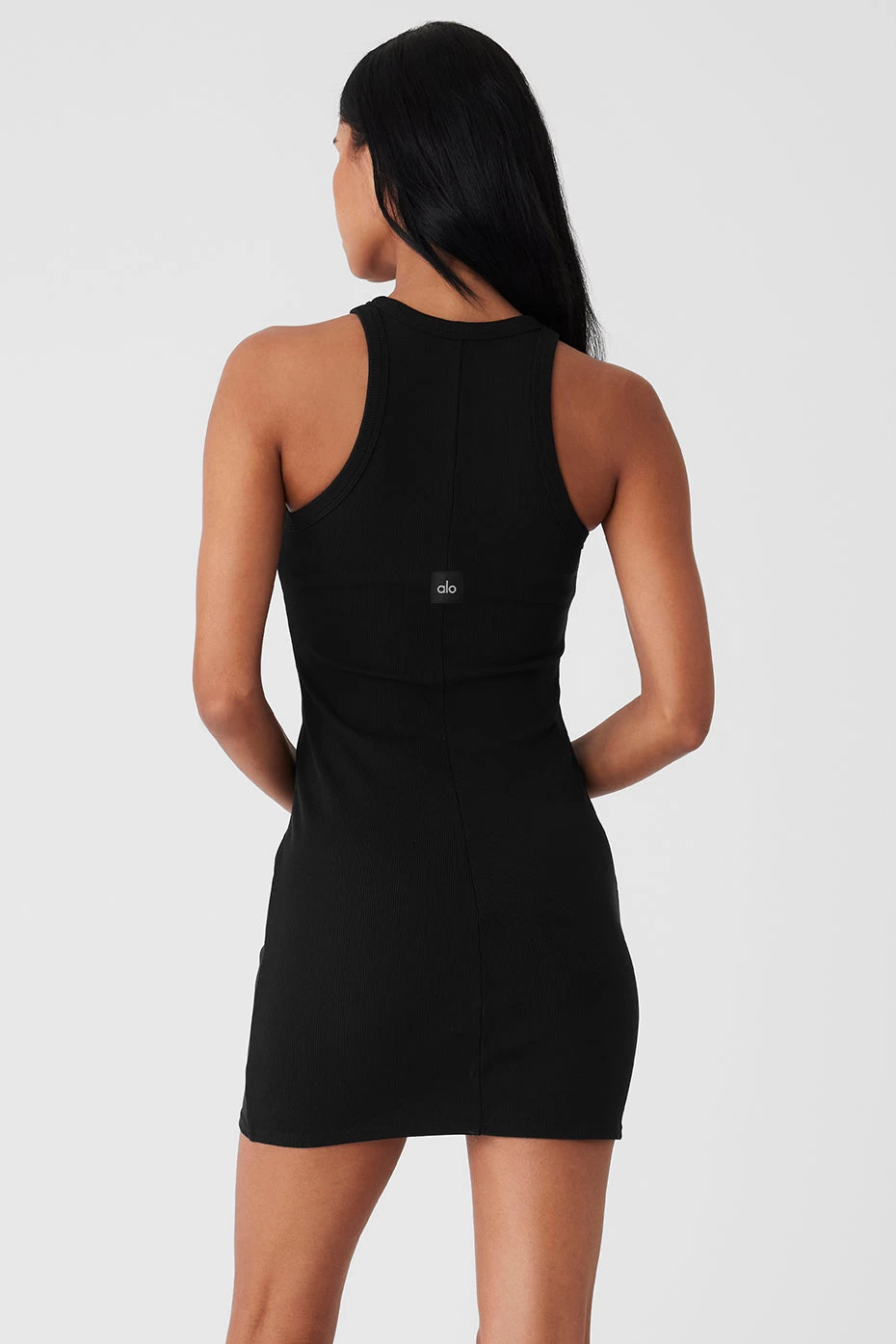 Goddess Ribbed Go-To Dress - Black - Image 2